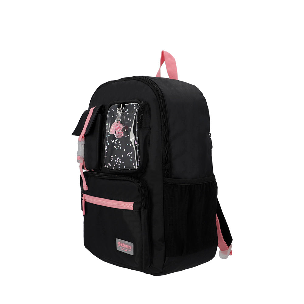 Mochila para Notebook 15" Feminina Cleveland Preta e Rosa