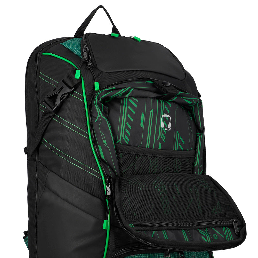 Mochila para Notebook 17" masculina Gamerpack Preta e Verde