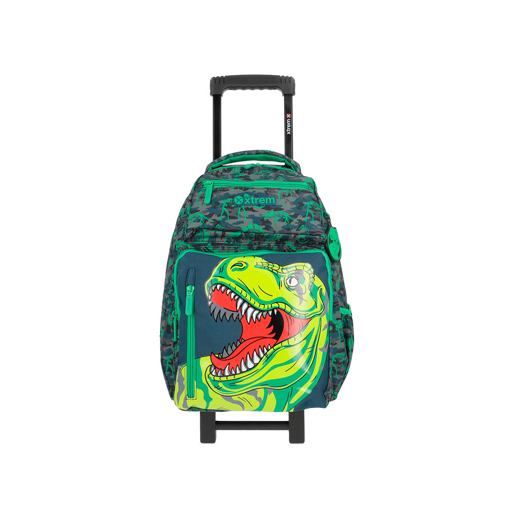 Mochila de Rodinha masculina infantil New Run verde