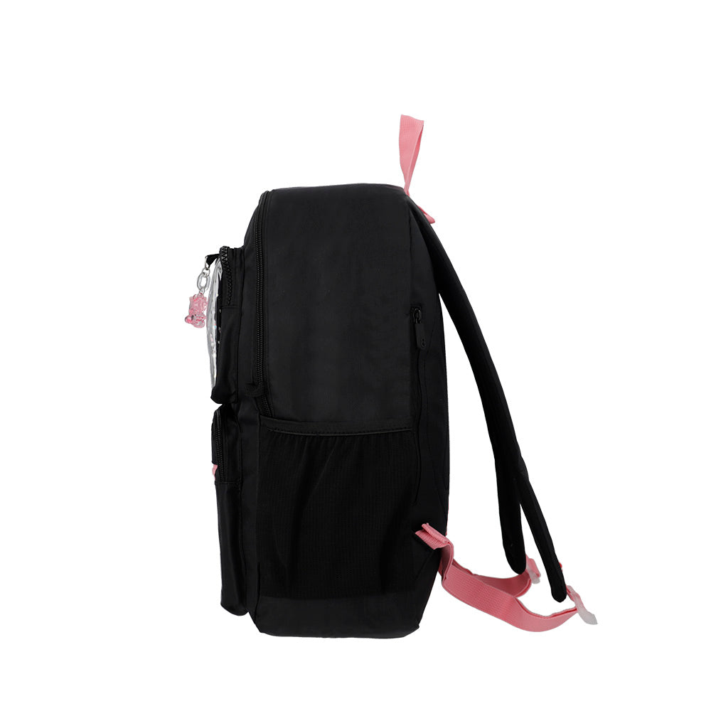 Mochila para Notebook 15" Feminina Cleveland Preta e Rosa