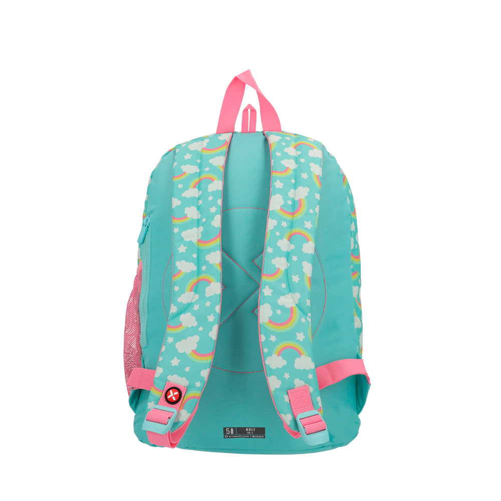 Mochila feminina infantil Bolt Gato Verde Água