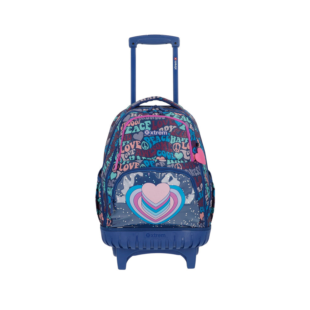 Mochila de Rodinha feminina infantil Cross azul