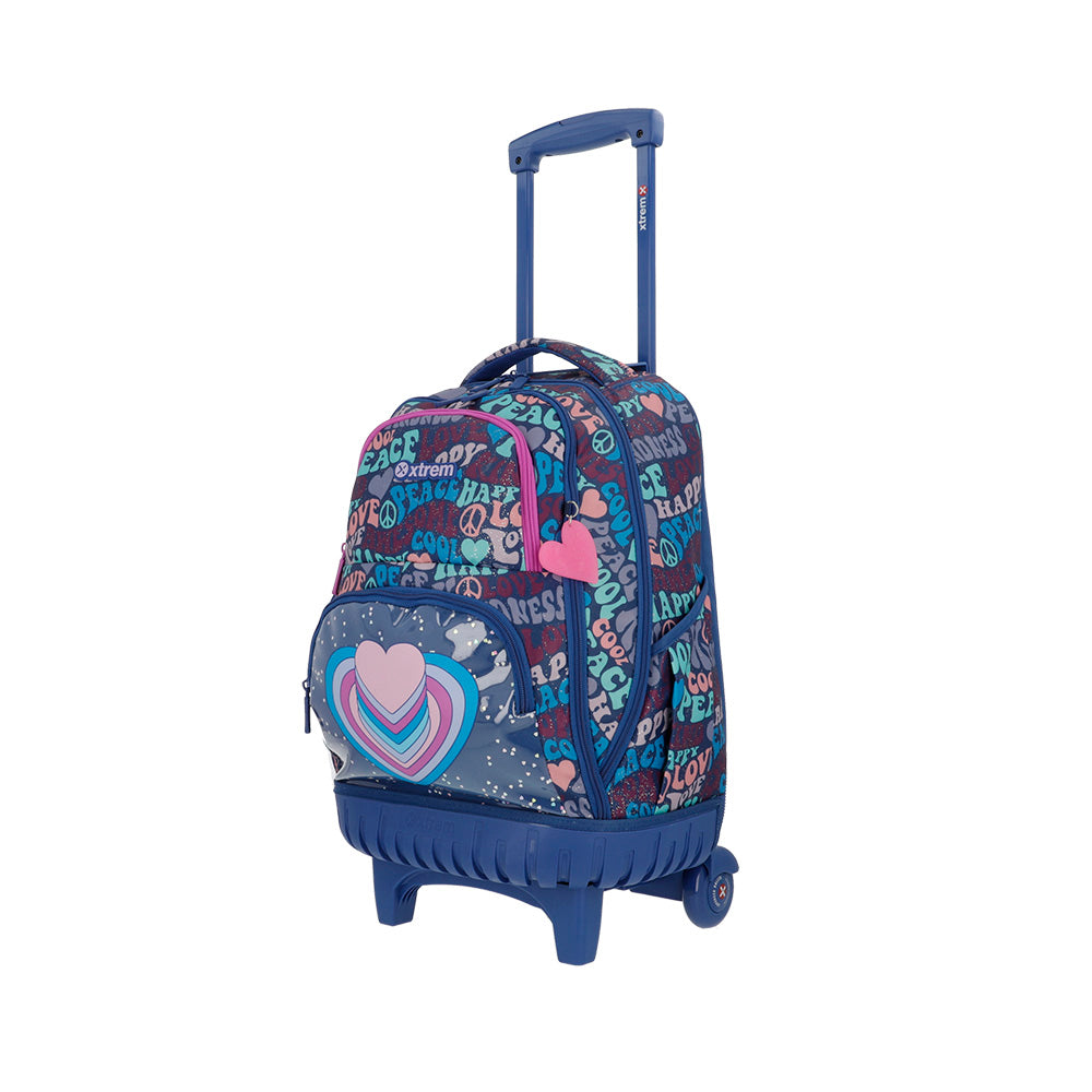 Mochila de Rodinha feminina infantil Cross azul